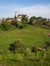 Нижние Муллы, корова, мостик, ц Троицы Живоначальной.jpg